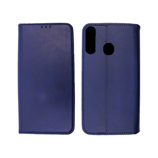 Capa de Couro com Bolso Interno para Huawei Mate P30 Lite Azul